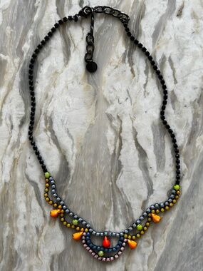 Tom Binns black rhodium necklace